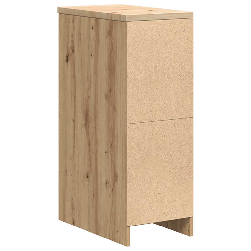 Garagekast 30x51x85 cm massief grenenhout artisan eikenkleurig is nu te koop bij PeponiXL, paradijselijk wonen!
