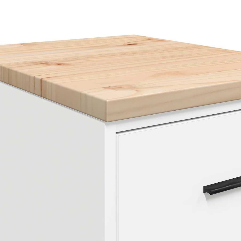 Garagekast 40x51x85 cm massief grenenhout wit is nu te koop bij PeponiXL, paradijselijk wonen!