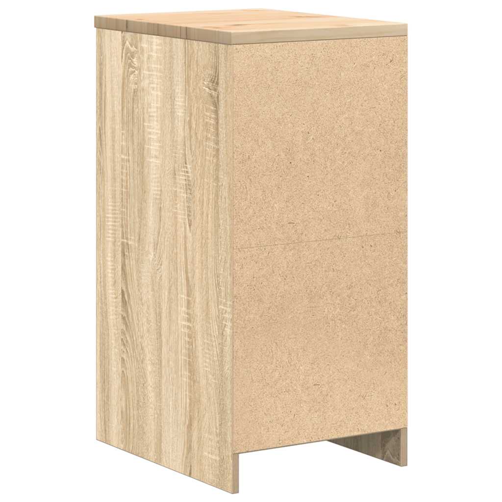 Garagekast 40x51x85 cm massief grenenhout sonoma eikenkleurig is nu te koop bij PeponiXL, paradijselijk wonen!