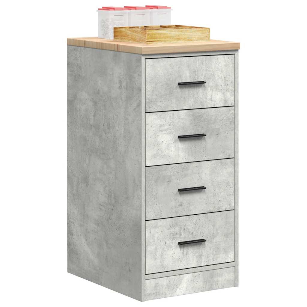 Garagekast 40x51x85 cm massief grenenhout betongrijs is nu te koop bij PeponiXL, paradijselijk wonen!