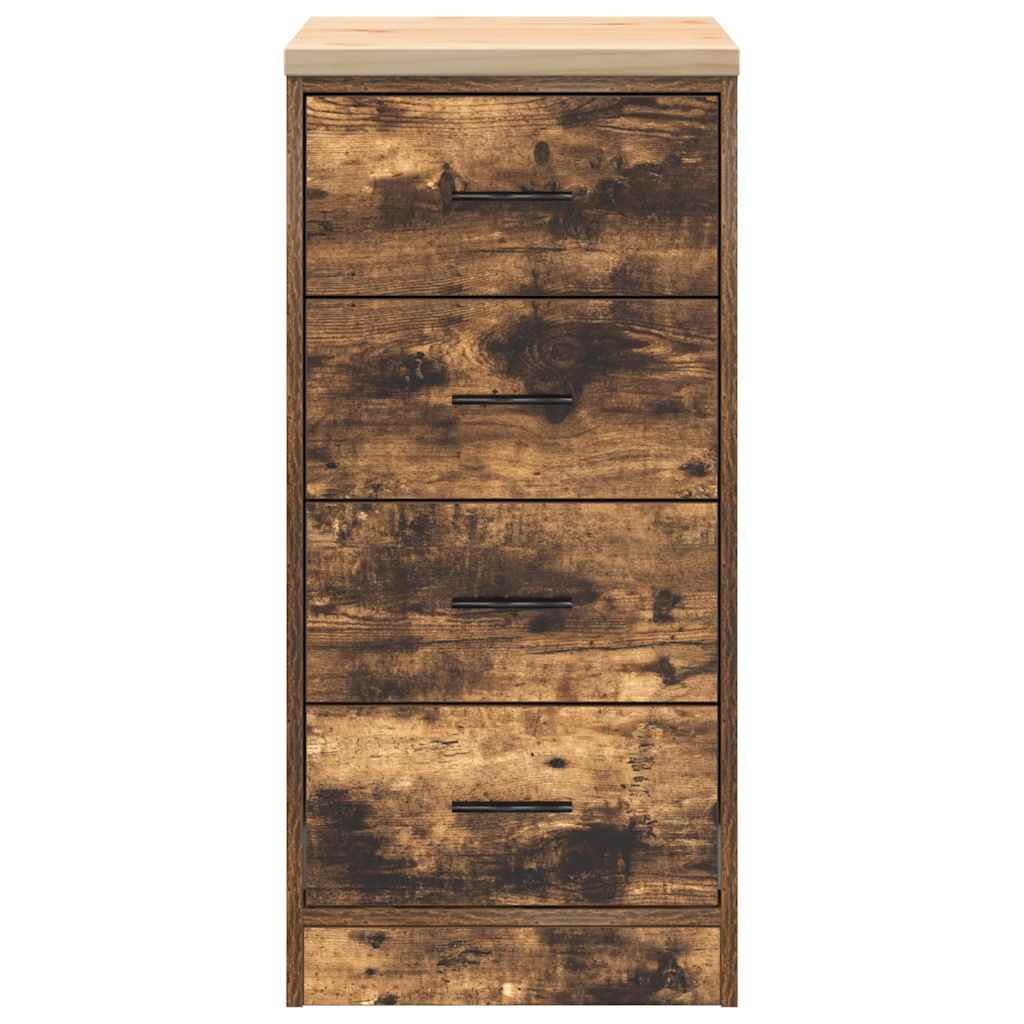 Garagekast 40x51x85 cm massief grenenhout gerookt eiken is nu te koop bij PeponiXL, paradijselijk wonen!