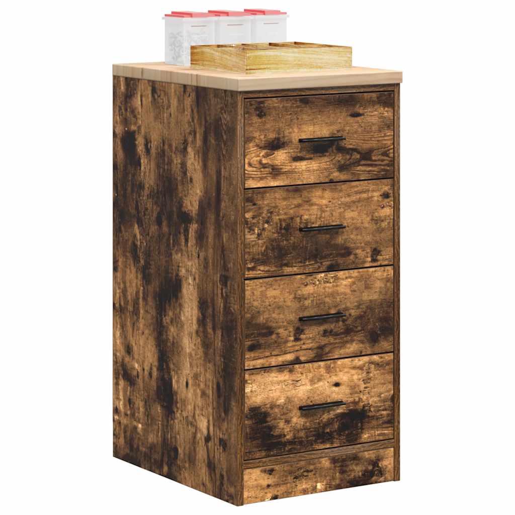 Garagekast 40x51x85 cm massief grenenhout gerookt eiken is nu te koop bij PeponiXL, paradijselijk wonen!
