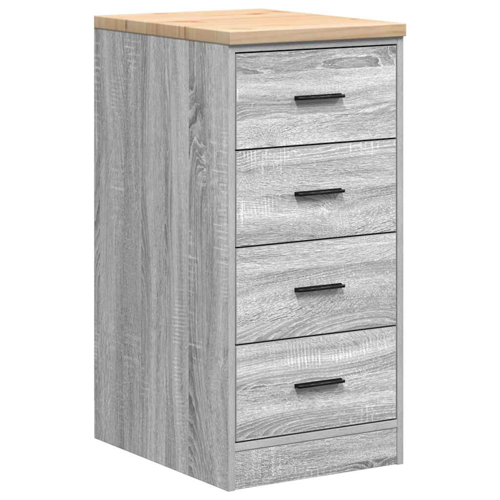 Garagekast 40x51x85 cm massief grenenhout grijs sonoma is nu te koop bij PeponiXL, paradijselijk wonen!