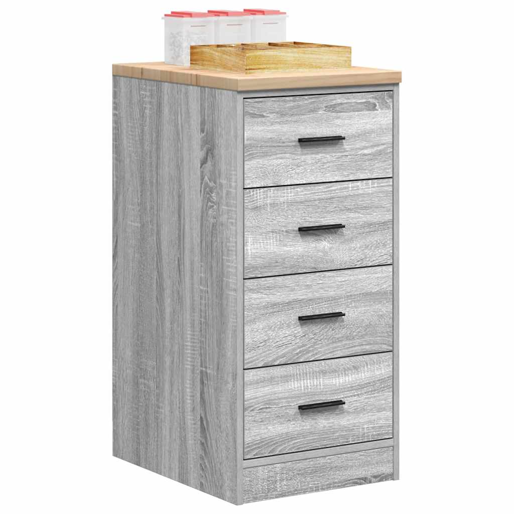 Garagekast 40x51x85 cm massief grenenhout grijs sonoma is nu te koop bij PeponiXL, paradijselijk wonen!