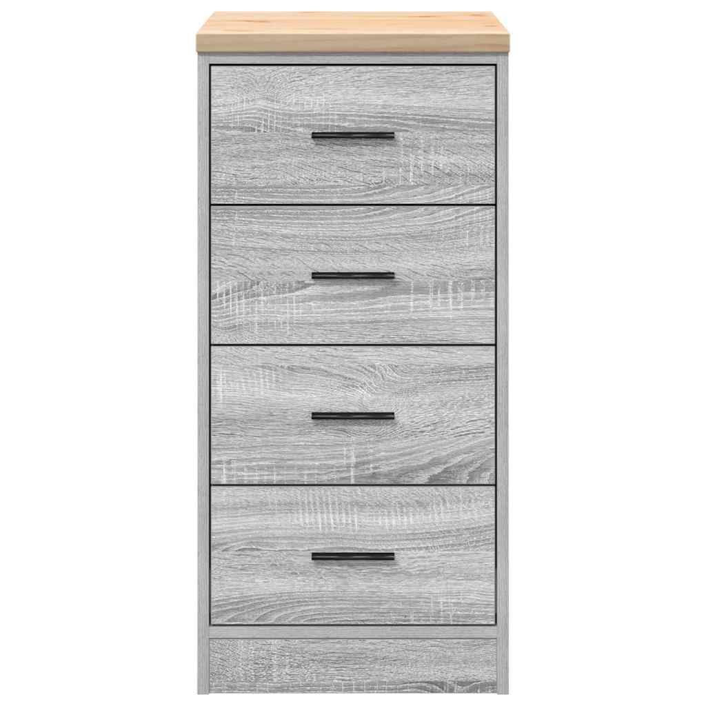 Garagekast 40x51x85 cm massief grenenhout grijs sonoma is nu te koop bij PeponiXL, paradijselijk wonen!