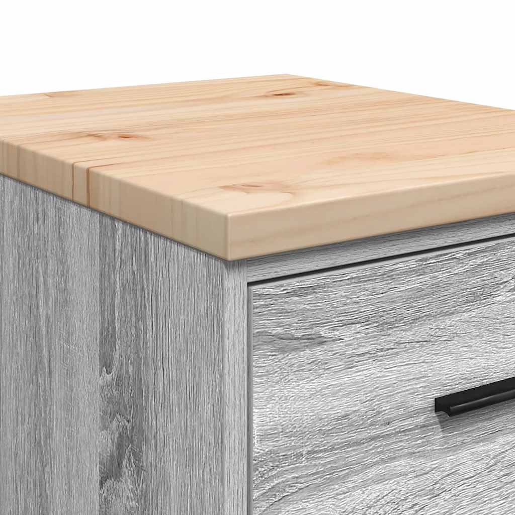 Garagekast 40x51x85 cm massief grenenhout grijs sonoma is nu te koop bij PeponiXL, paradijselijk wonen!