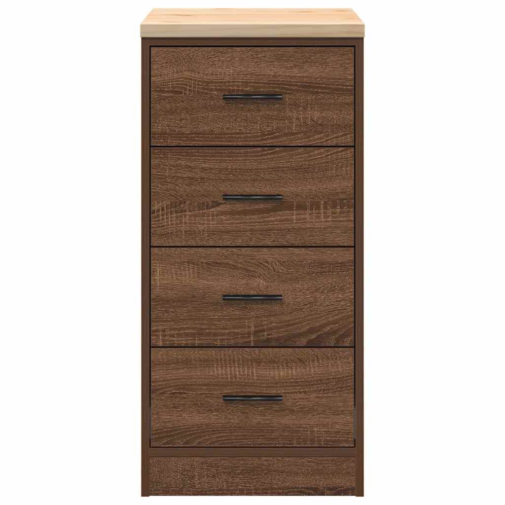 Garagekast 40x51x85 cm massief grenenhout bruin eikenkleurig is nu te koop bij PeponiXL, paradijselijk wonen!