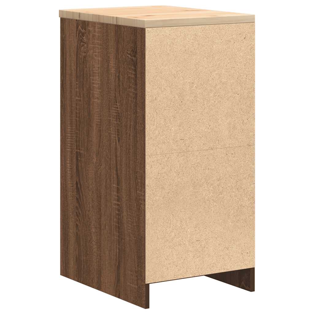 Garagekast 40x51x85 cm massief grenenhout bruin eikenkleurig is nu te koop bij PeponiXL, paradijselijk wonen!