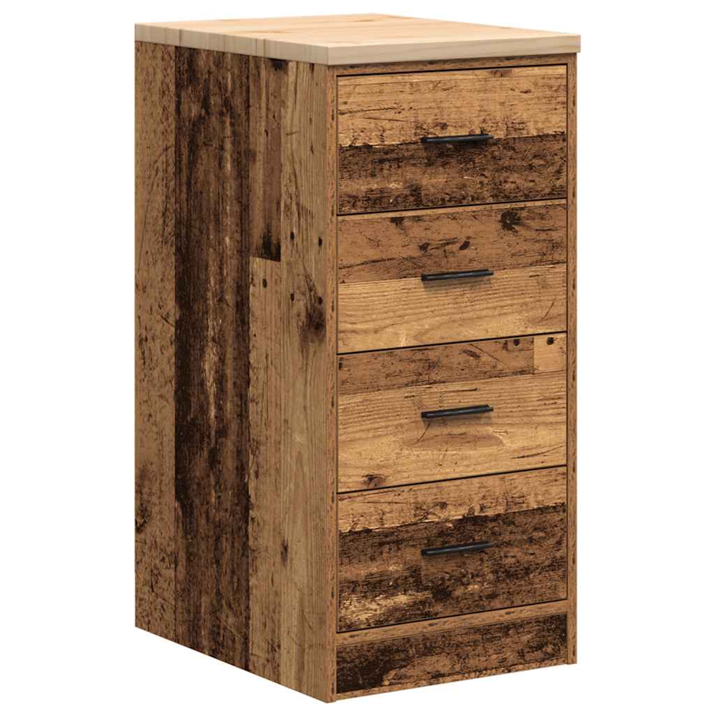Garagekast 40x51x85 cm massief grenenhout oud hout is nu te koop bij PeponiXL, paradijselijk wonen!