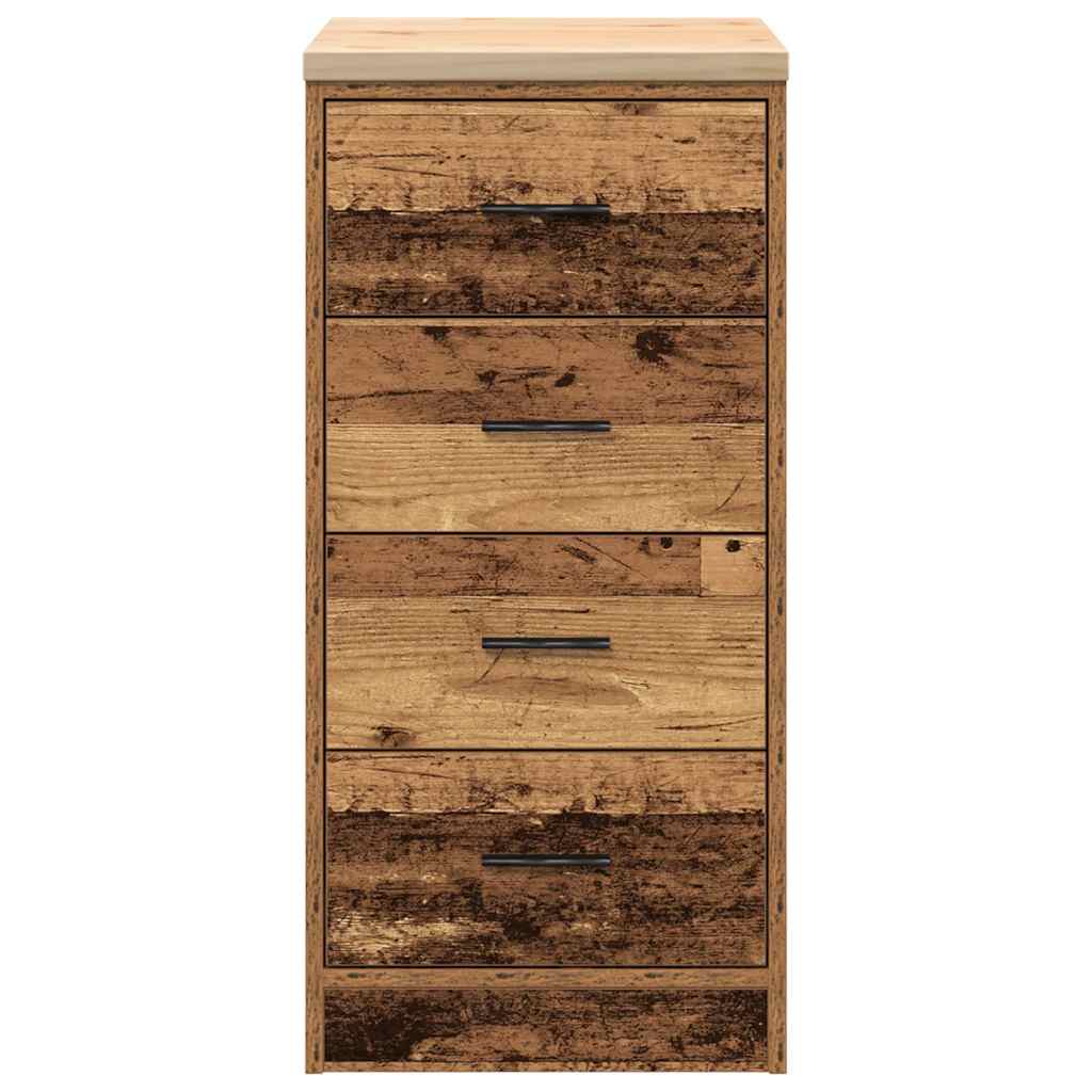 Garagekast 40x51x85 cm massief grenenhout oud hout is nu te koop bij PeponiXL, paradijselijk wonen!