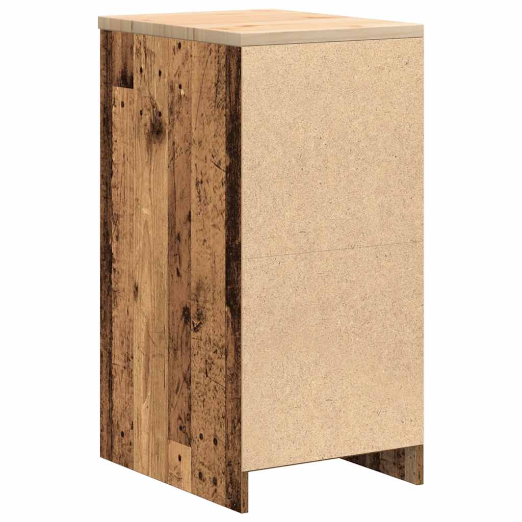 Garagekast 40x51x85 cm massief grenenhout oud hout is nu te koop bij PeponiXL, paradijselijk wonen!