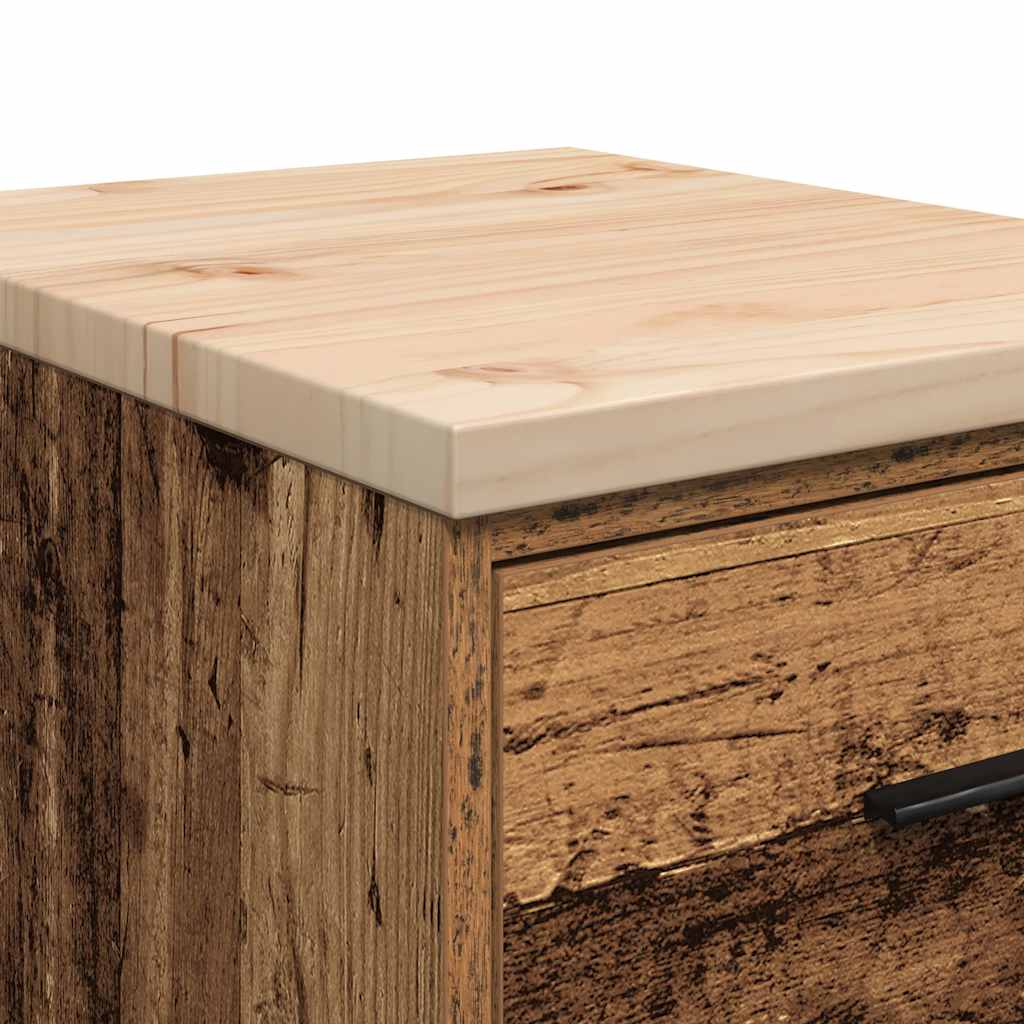 Garagekast 40x51x85 cm massief grenenhout oud hout is nu te koop bij PeponiXL, paradijselijk wonen!