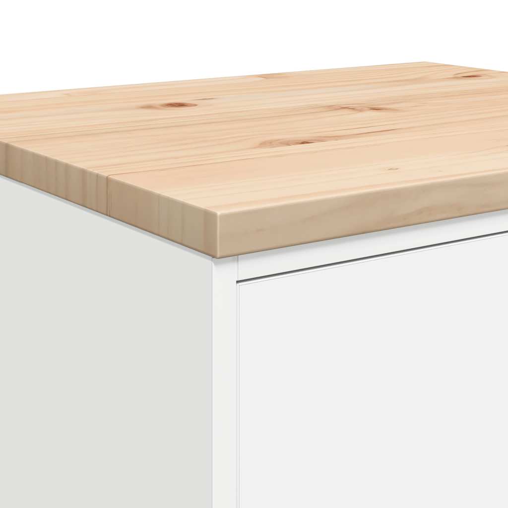 Garagekast 60x51x85 cm massief grenenhout wit is nu te koop bij PeponiXL, paradijselijk wonen!