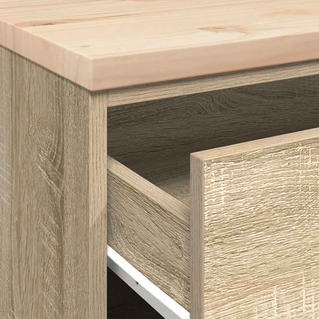 Garagekast 60x51x85 cm massief grenenhout sonoma eikenkleurig is nu te koop bij PeponiXL, paradijselijk wonen!