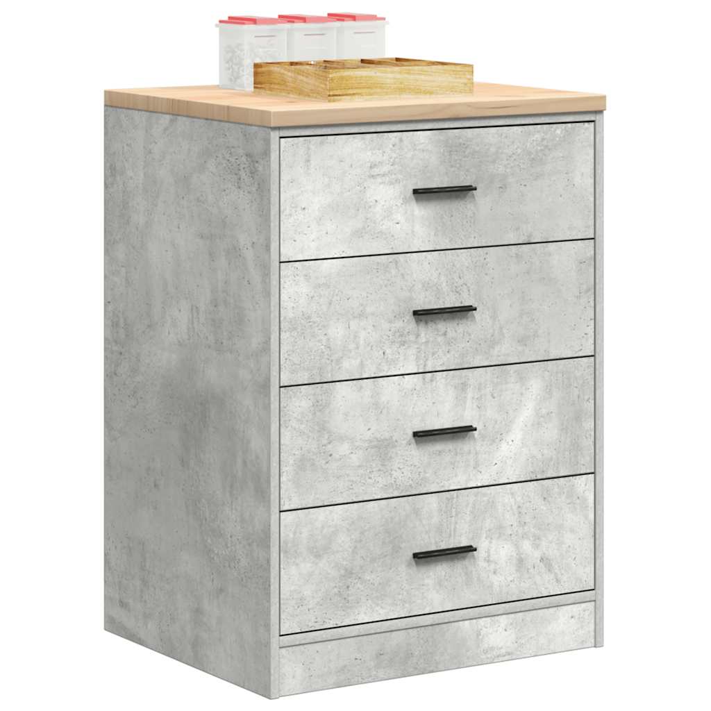 Garagekast 60x51x85 cm massief grenenhout betongrijs is nu te koop bij PeponiXL, paradijselijk wonen!