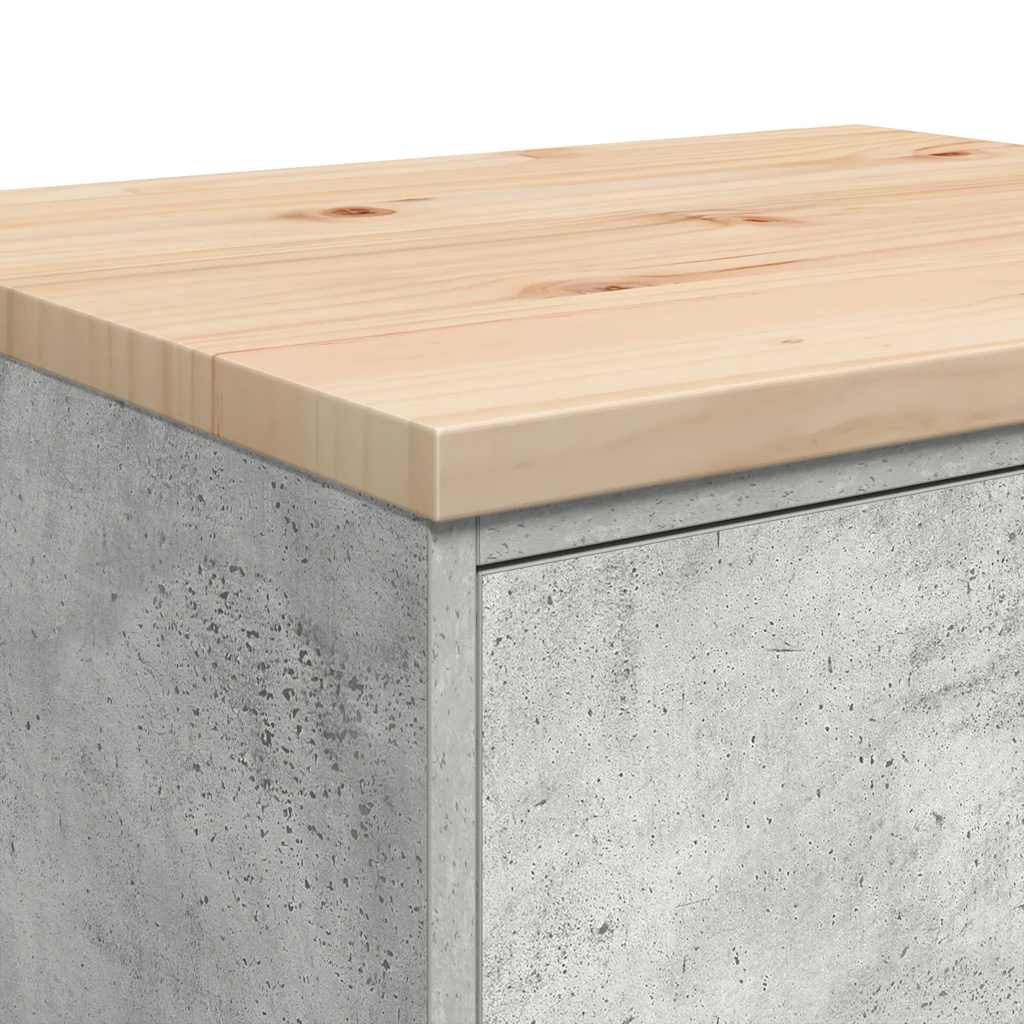 Garagekast 60x51x85 cm massief grenenhout betongrijs is nu te koop bij PeponiXL, paradijselijk wonen!