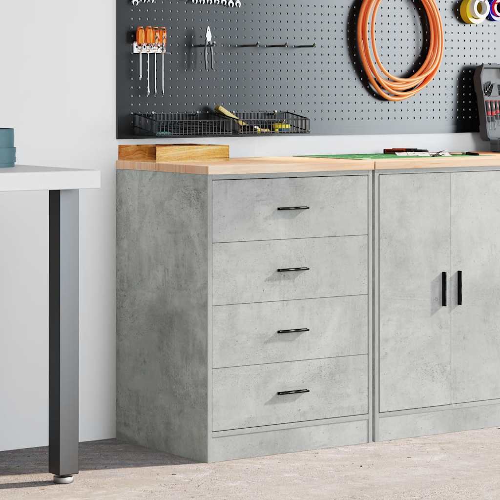 Garagekast 60x51x85 cm massief grenenhout betongrijs is nu te koop bij PeponiXL, paradijselijk wonen!