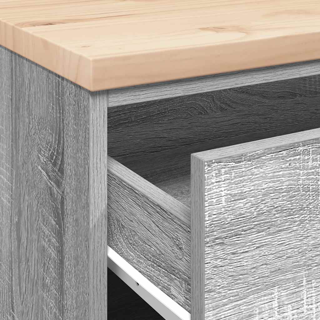 Garagekast 60x51x85 cm massief grenenhout grijs sonoma is nu te koop bij PeponiXL, paradijselijk wonen!