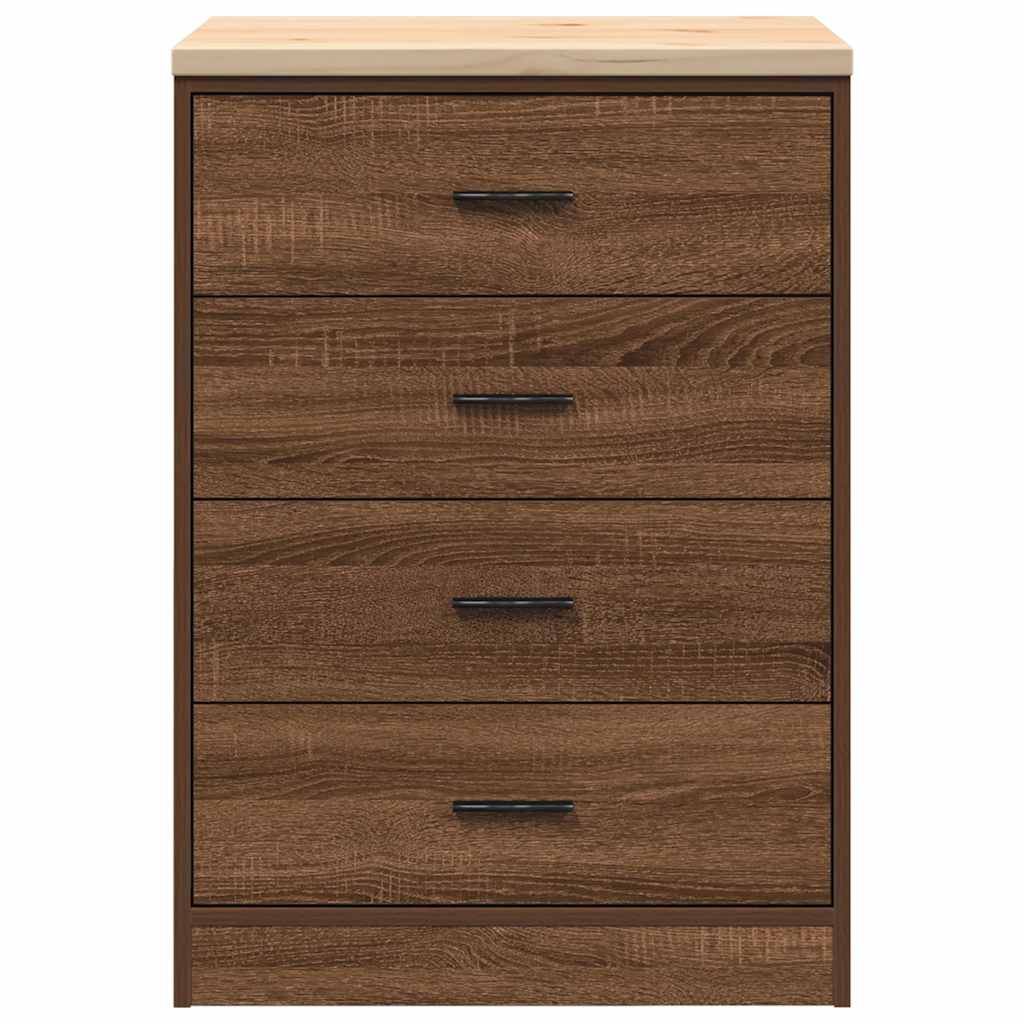 Garagekast 60x51x85 cm massief grenenhout bruin eikenkleurig is nu te koop bij PeponiXL, paradijselijk wonen!