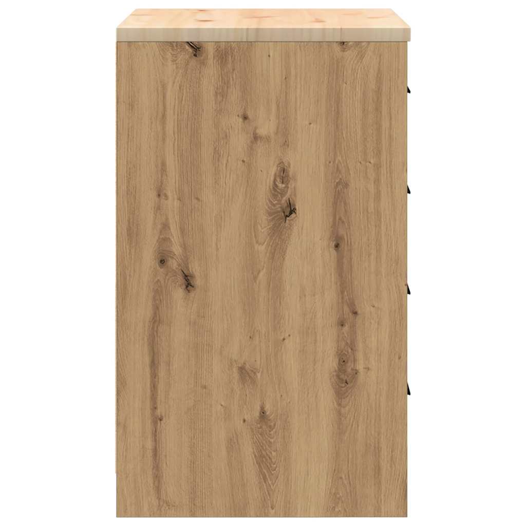 Garagekast 60x51x85 cm massief grenenhout artisan eikenkleurig is nu te koop bij PeponiXL, paradijselijk wonen!