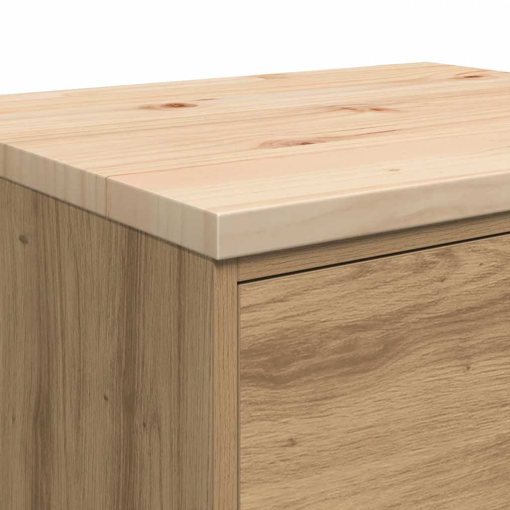 Garagekast 60x51x85 cm massief grenenhout artisan eikenkleurig is nu te koop bij PeponiXL, paradijselijk wonen!