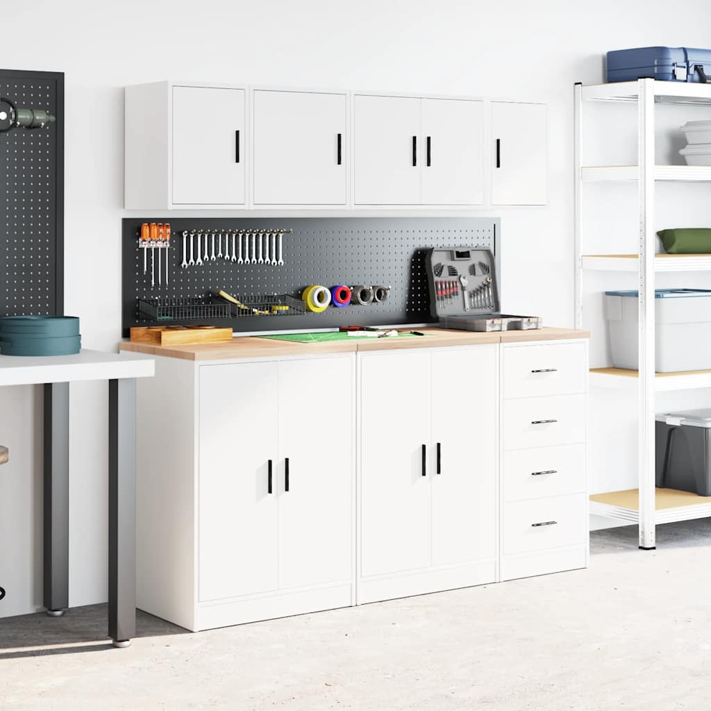 Garagewandkast bewerkt hout wit is nu te koop bij PeponiXL, paradijselijk wonen!
