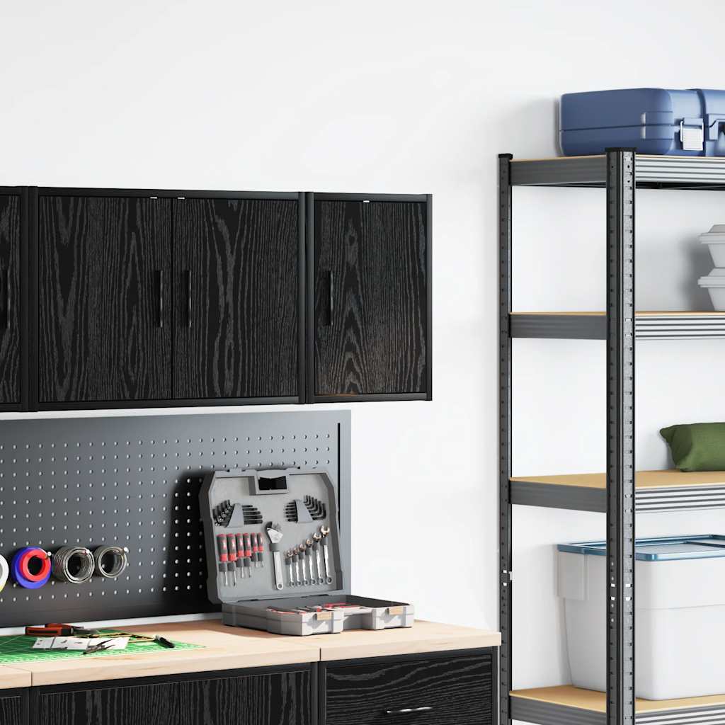Garagewandkast spaanplaat zwart is nu te koop bij PeponiXL, paradijselijk wonen!