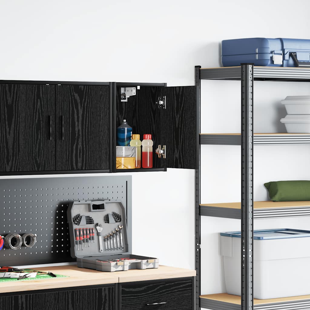 Garagewandkast spaanplaat zwart is nu te koop bij PeponiXL, paradijselijk wonen!