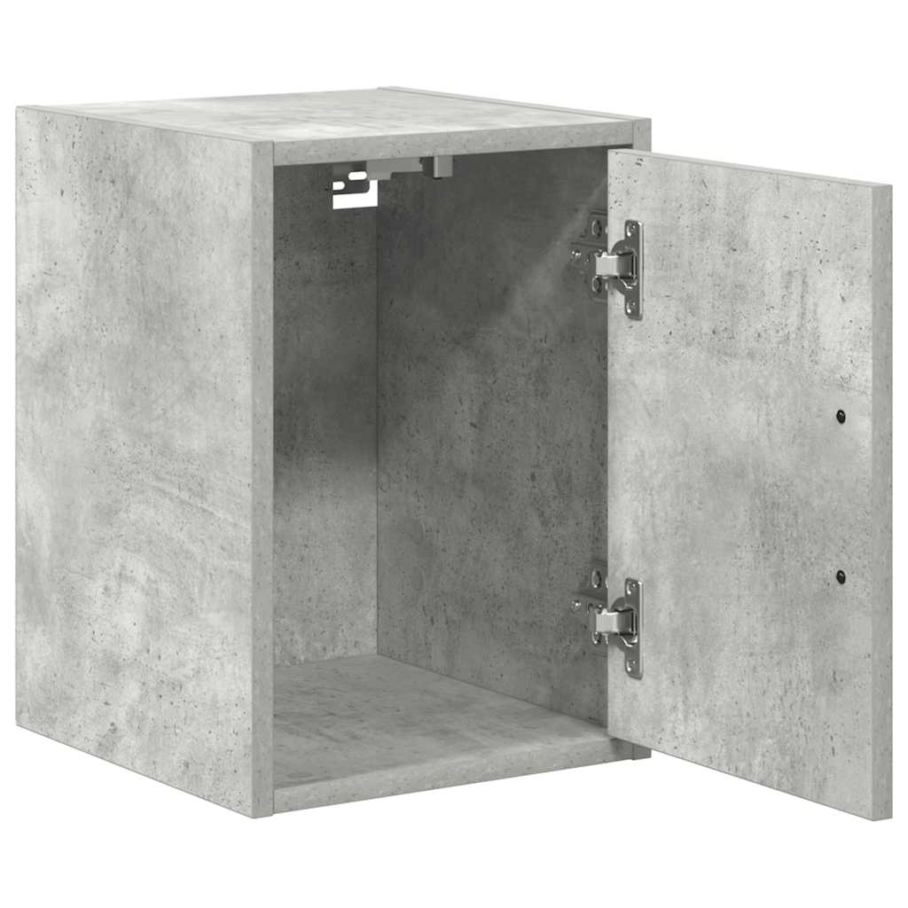 Garagewandkasten 2 st bewerkt hout betongrijs is nu te koop bij PeponiXL, paradijselijk wonen!