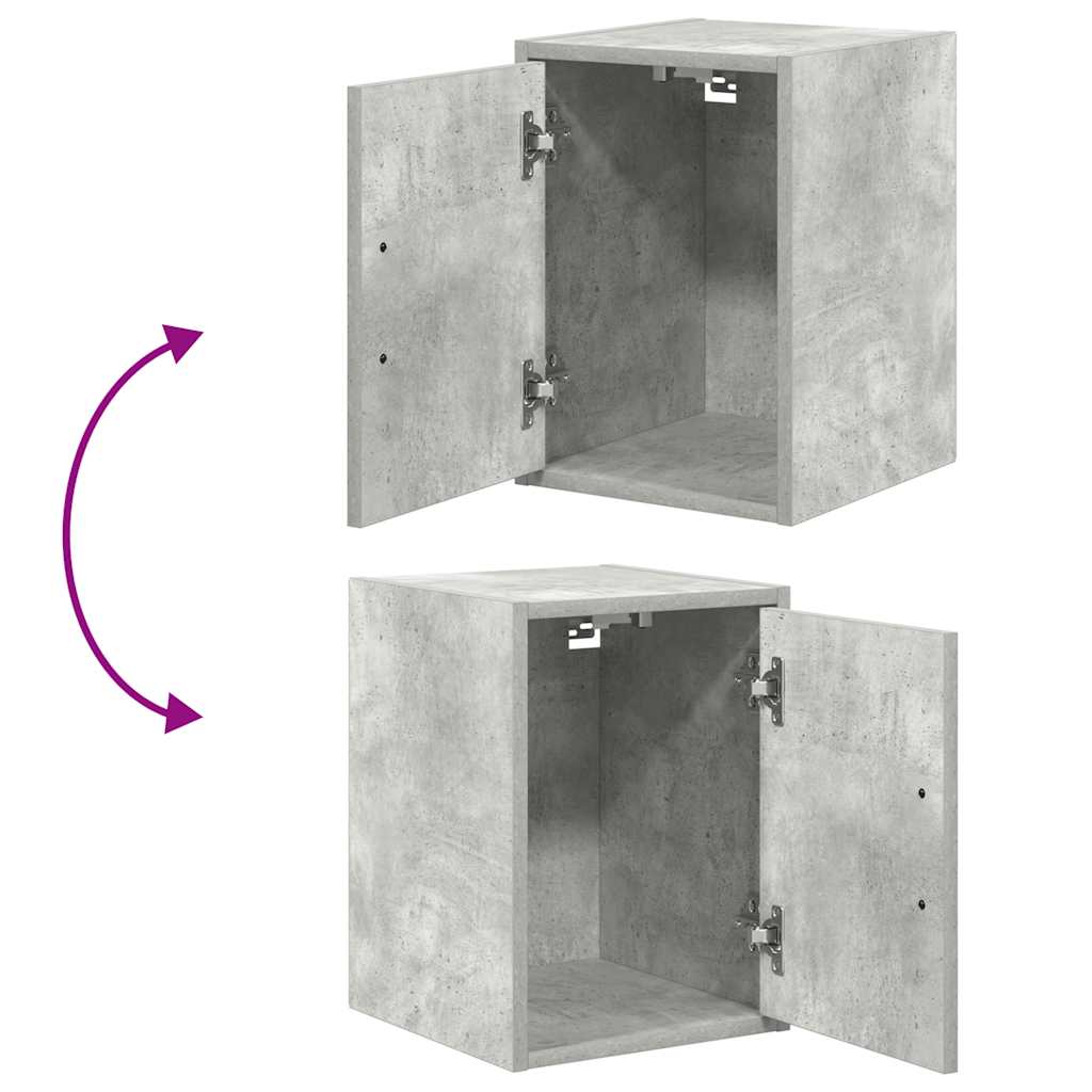 Garagewandkasten 2 st bewerkt hout betongrijs is nu te koop bij PeponiXL, paradijselijk wonen!