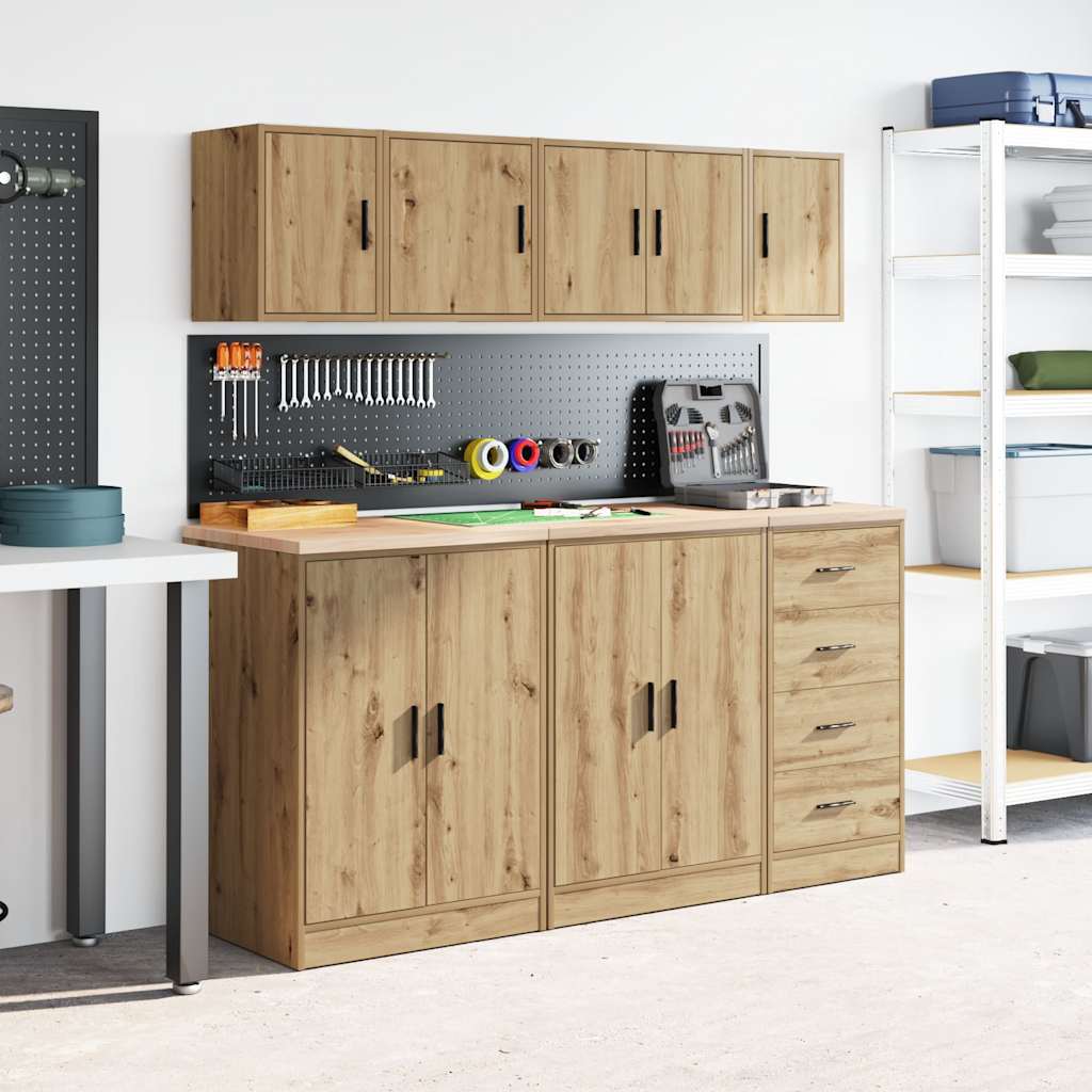 Garage wandkast bewerkt hout ambachtelijk eiken is nu te koop bij PeponiXL, paradijselijk wonen!