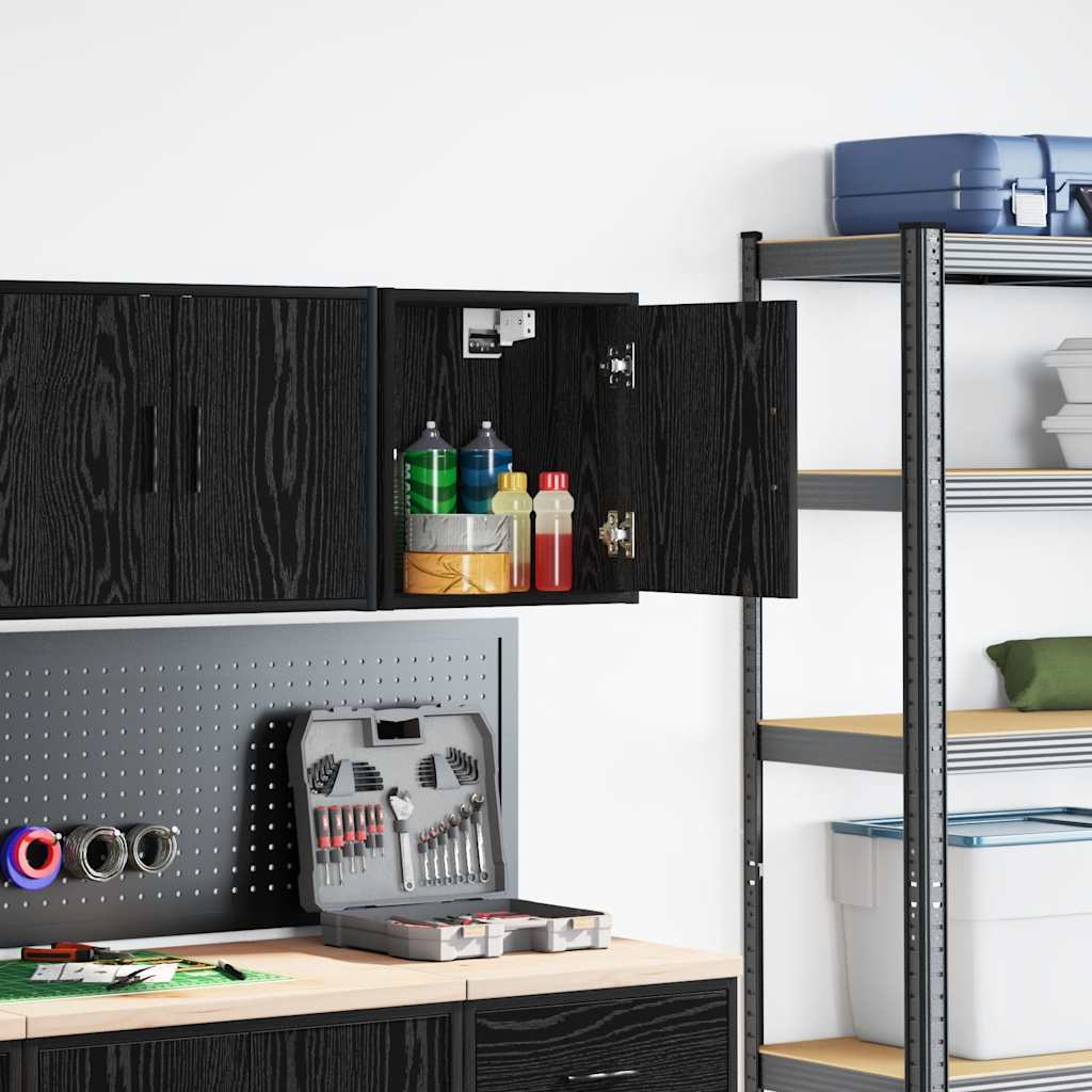 Garagewandkast spaanplaat zwart is nu te koop bij PeponiXL, paradijselijk wonen!