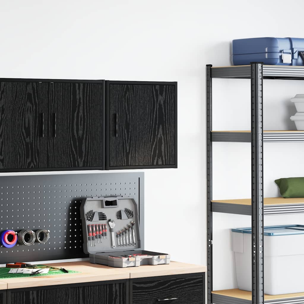 Garagewandkast spaanplaat zwart is nu te koop bij PeponiXL, paradijselijk wonen!