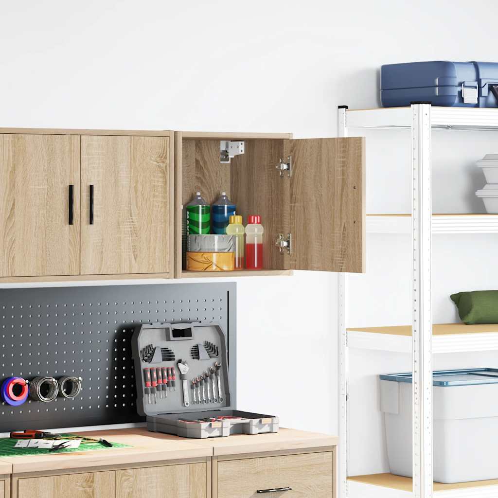 Garagewandkast sonoma bewerkt hout eikenkleurig is nu te koop bij PeponiXL, paradijselijk wonen!