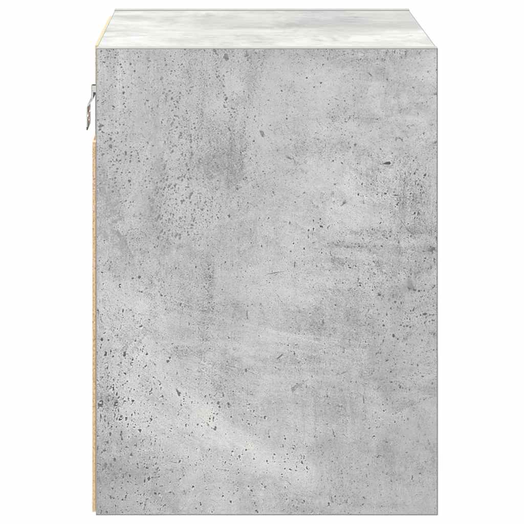 Garagewandkasten 2 st bewerkt hout betongrijs is nu te koop bij PeponiXL, paradijselijk wonen!