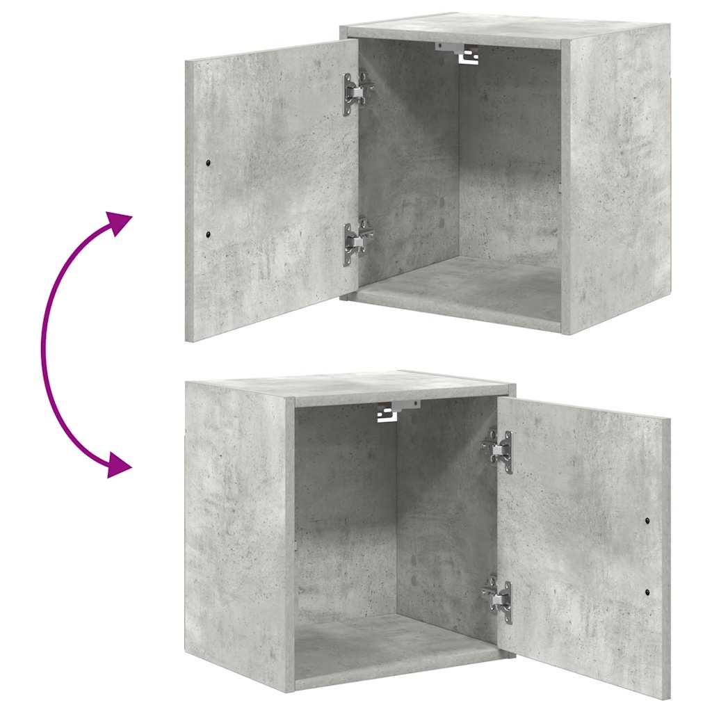 Garagewandkasten 2 st bewerkt hout betongrijs is nu te koop bij PeponiXL, paradijselijk wonen!