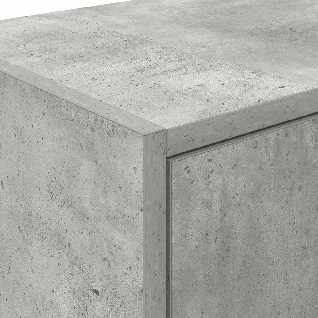 Garagewandkasten 2 st bewerkt hout betongrijs is nu te koop bij PeponiXL, paradijselijk wonen!
