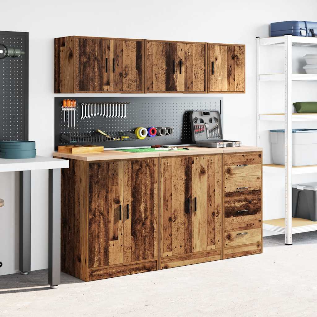Garage wandkast bewerkt hout oud hout is nu te koop bij PeponiXL, paradijselijk wonen!
