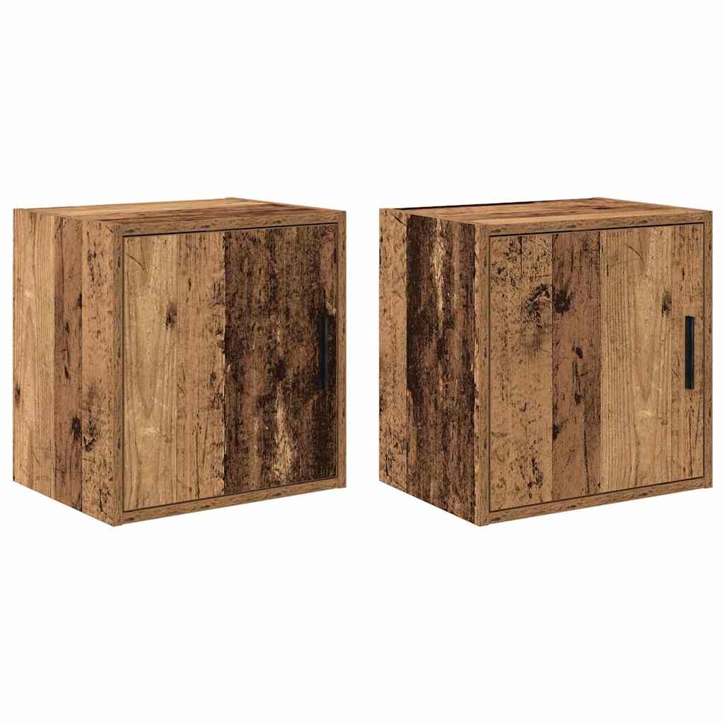 Garage wandkasten 2 st bewerkt hout oud hout is nu te koop bij PeponiXL, paradijselijk wonen!