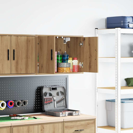 Garage wandkast bewerkt hout ambachtelijk eiken is nu te koop bij PeponiXL, paradijselijk wonen!