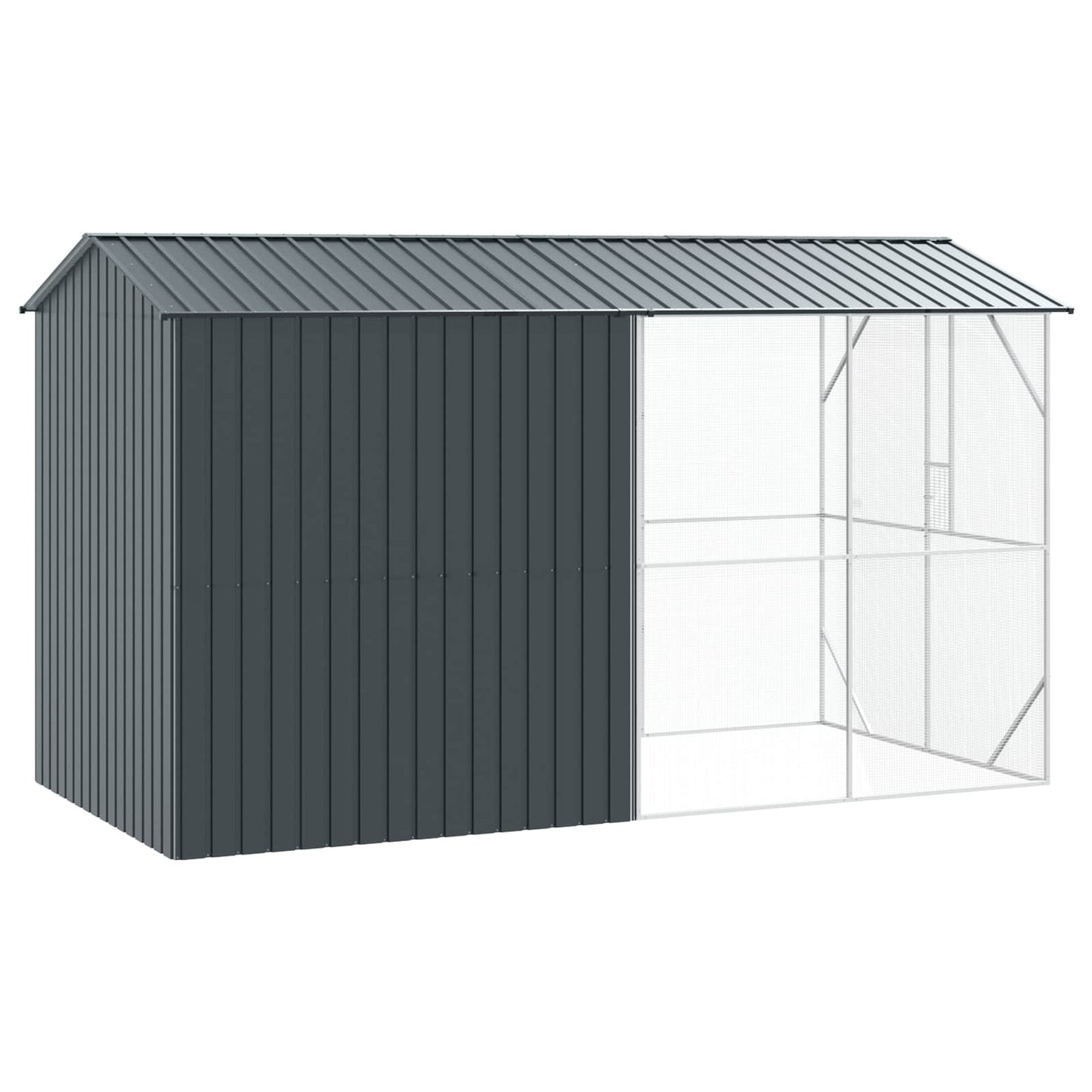 Vogelkooi Antraciet 430 x 208 x 247 cm Gegalvaniseerd staal is nu te koop bij PeponiXL, paradijselijk wonen!