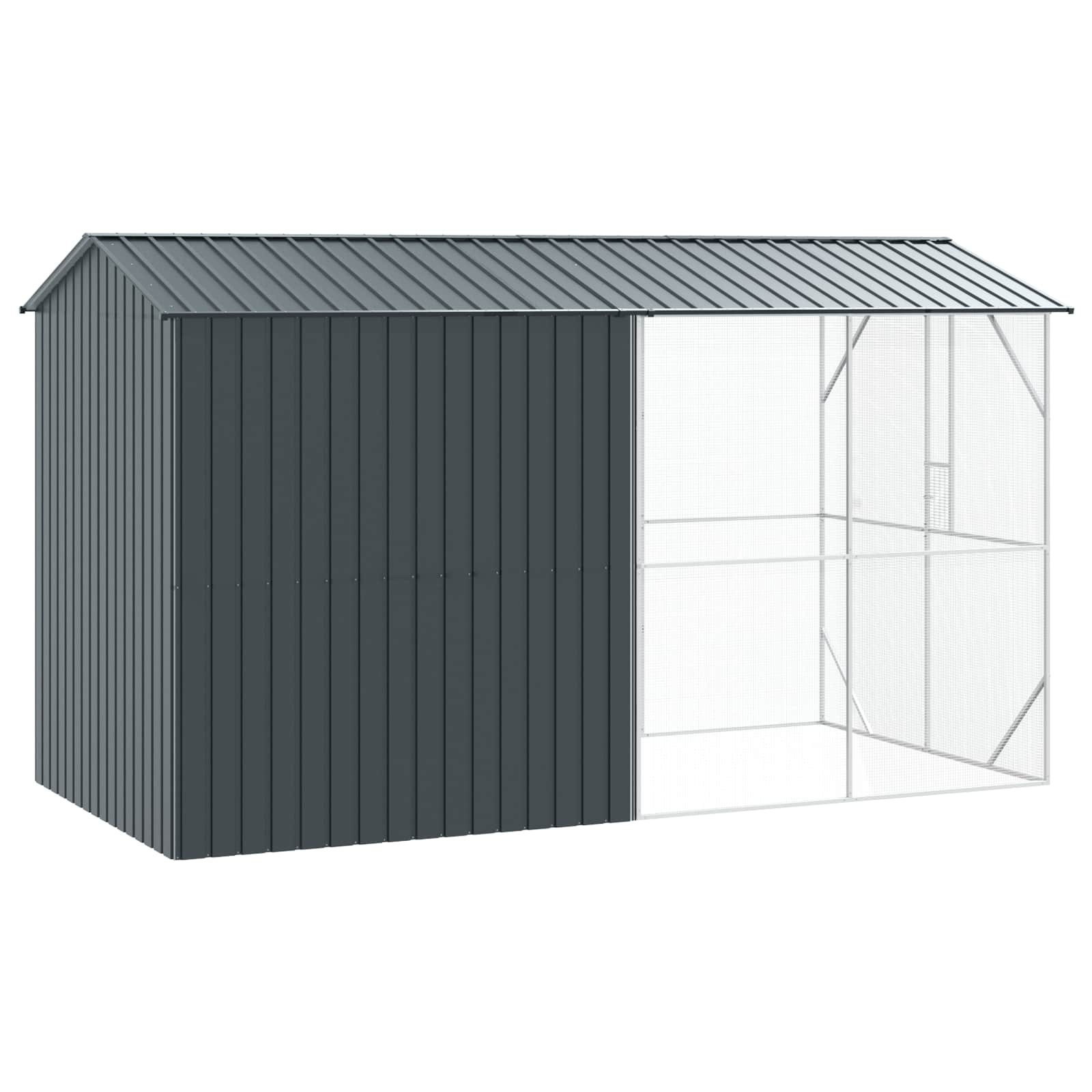 Vogelkooi Antraciet 430 x 208 x 247 cm Gegalvaniseerd staal is nu te koop bij PeponiXL, paradijselijk wonen!