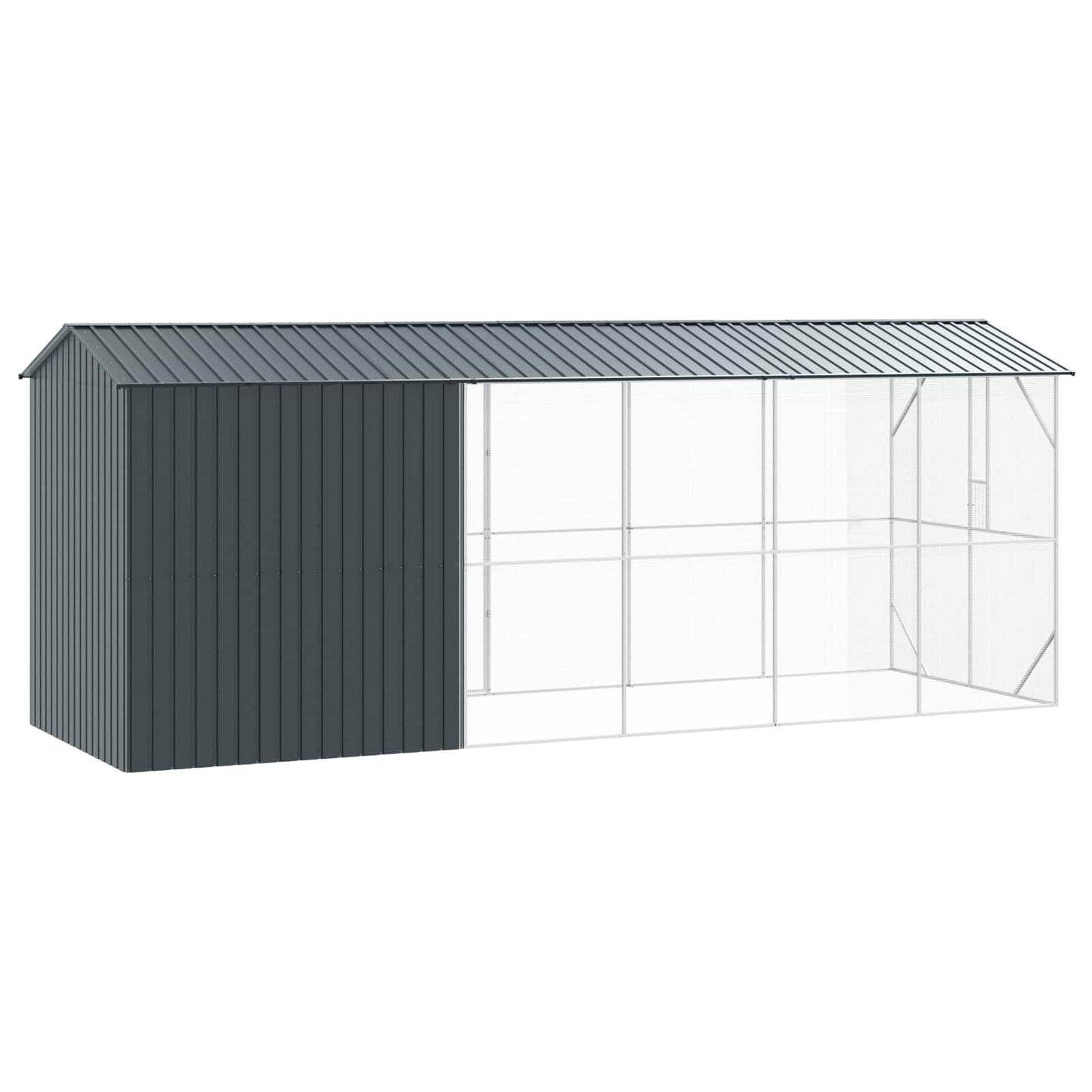 Vogelkooi Antraciet 645 x 208 x 247 cm Gegalvaniseerd staal is nu te koop bij PeponiXL, paradijselijk wonen!