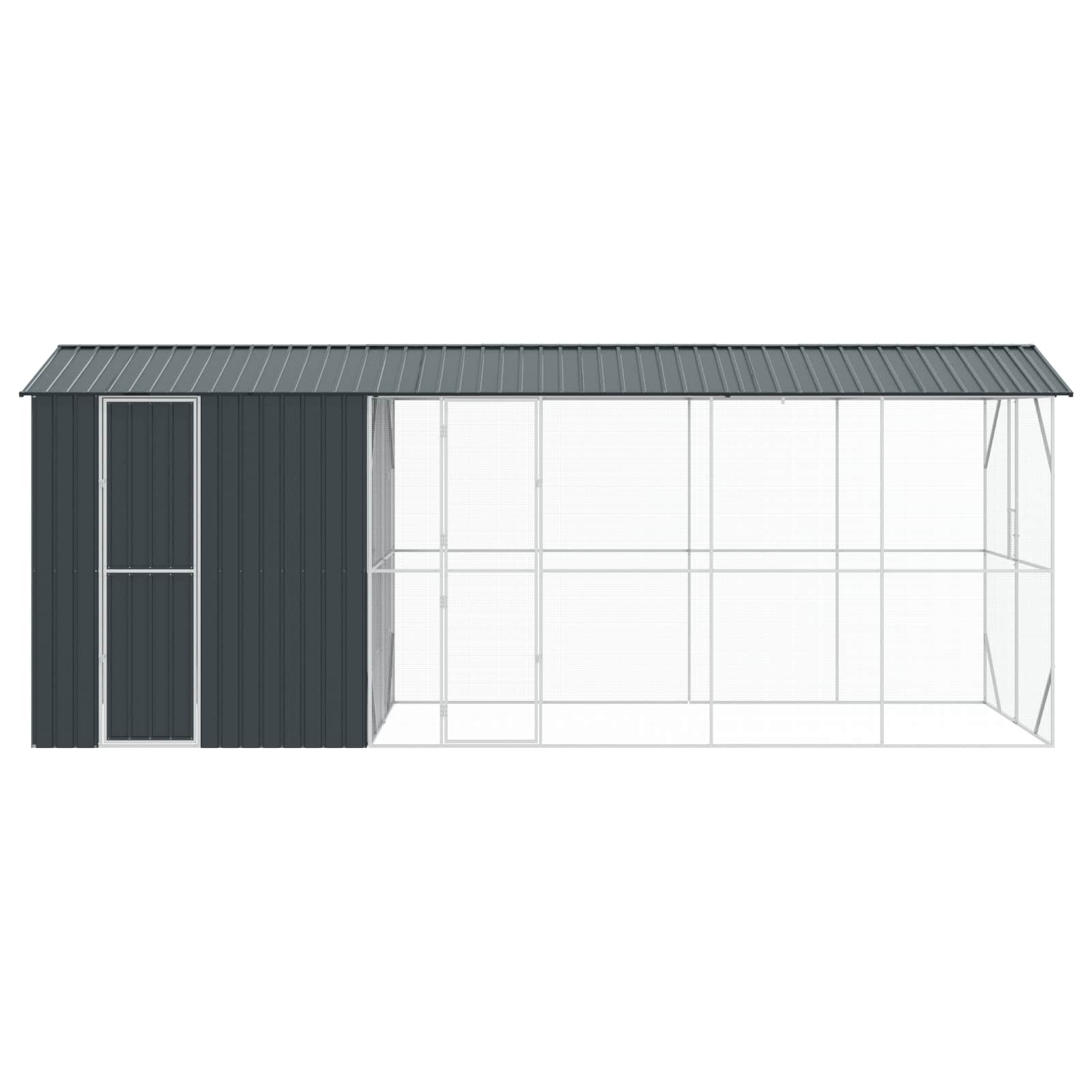 Vogelkooi Antraciet 645 x 208 x 247 cm Gegalvaniseerd staal is nu te koop bij PeponiXL, paradijselijk wonen!