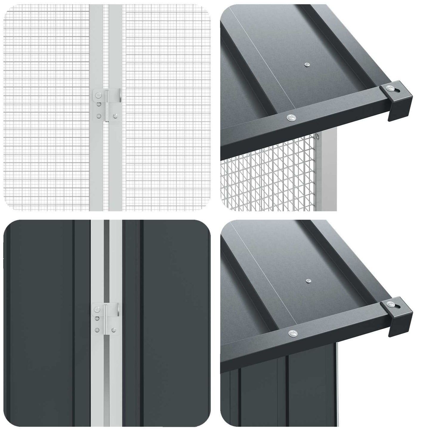 Vogelkooi Antraciet 860 x 208 x 247 cm Gegalvaniseerd staal is nu te koop bij PeponiXL, paradijselijk wonen!
