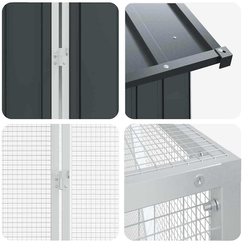 Vogelkooi Antraciet 418 x 210 x 247 cm Gegalvaniseerd staal is nu te koop bij PeponiXL, paradijselijk wonen!