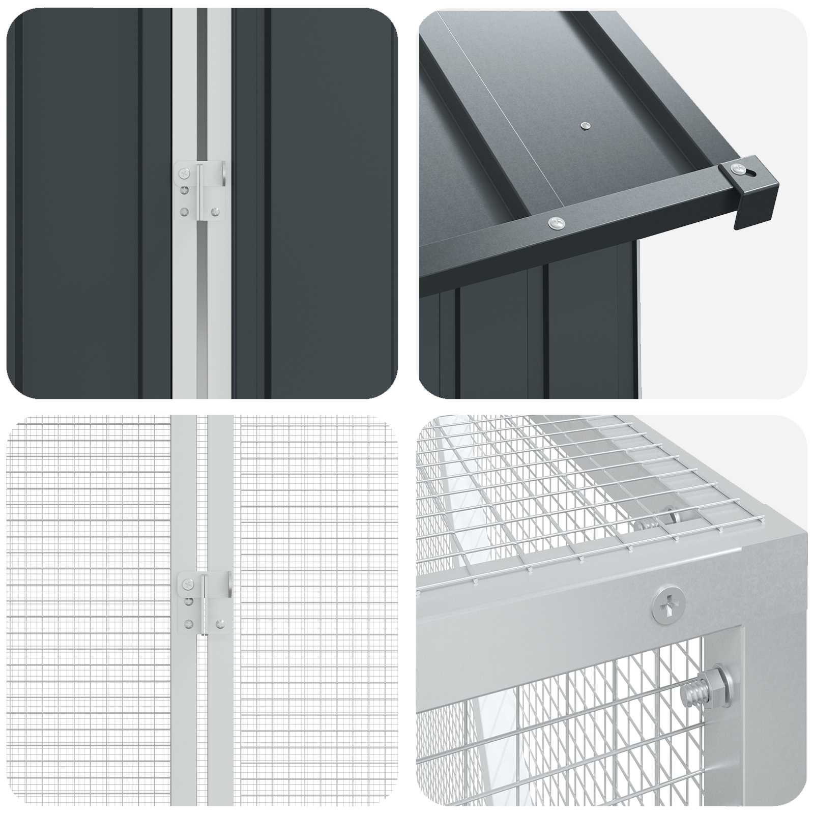 Vogelkooi Antraciet 824 x 208 x 247 cm Gegalvaniseerd staal is nu te koop bij PeponiXL, paradijselijk wonen!