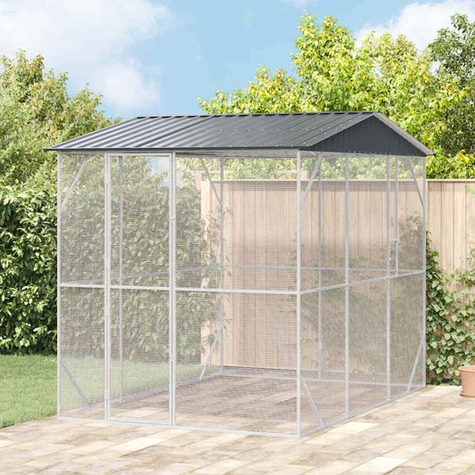 Vogelkooi Antraciet 227 x 310 x 247 cm Gegalvaniseerd staal is nu te koop bij PeponiXL, paradijselijk wonen!