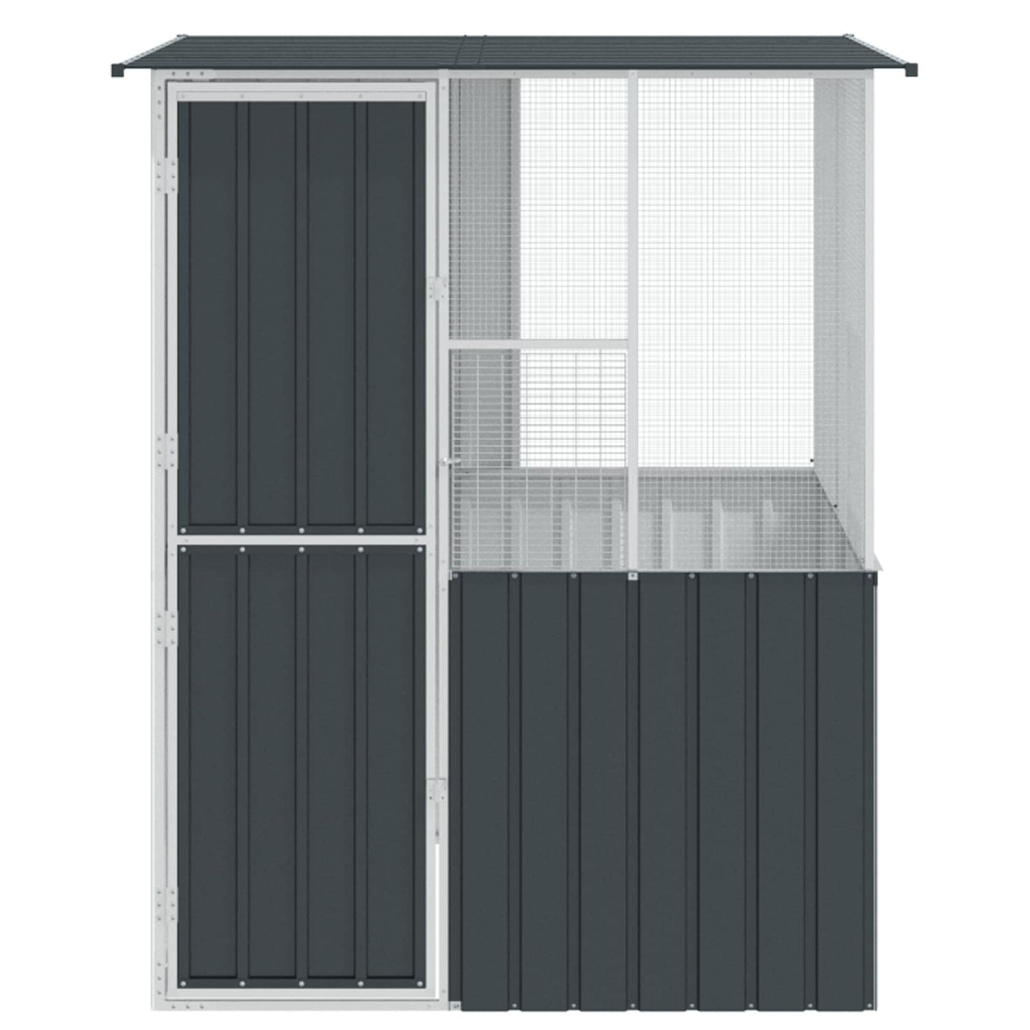 Vogelkooi Antraciet 165 x 165 x 200 cm Gegalvaniseerd staal is nu te koop bij PeponiXL, paradijselijk wonen!
