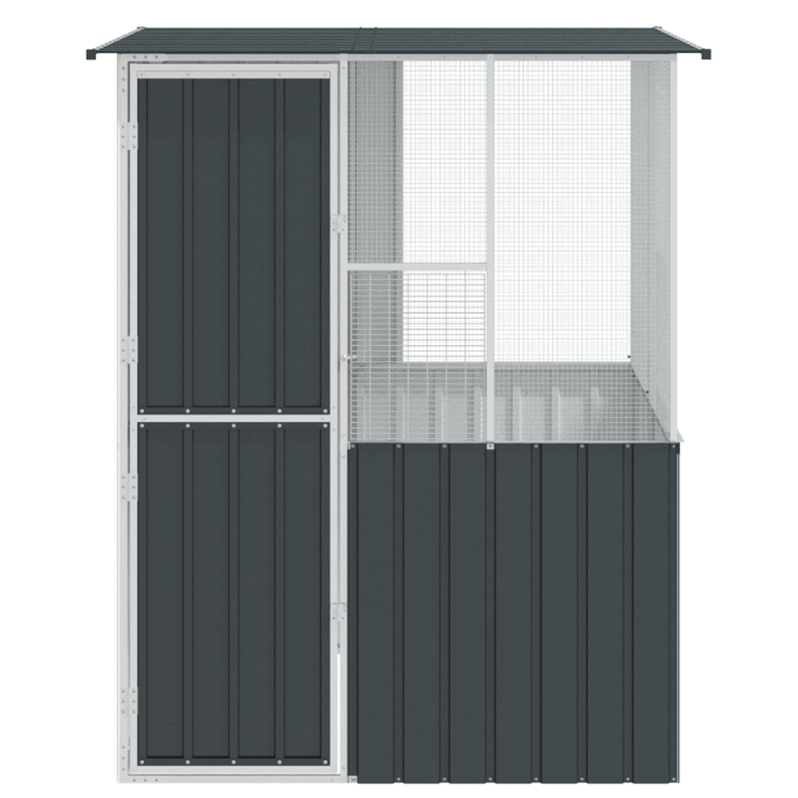 Vogelkooi Antraciet 165 x 165 x 200 cm Gegalvaniseerd staal is nu te koop bij PeponiXL, paradijselijk wonen!